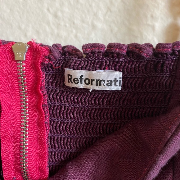 Reformation Overland plum linen top - Picture 8 of 12